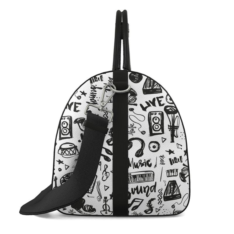 Duffle Bag "Music Doodles Pattern" 🎶🎸🎷