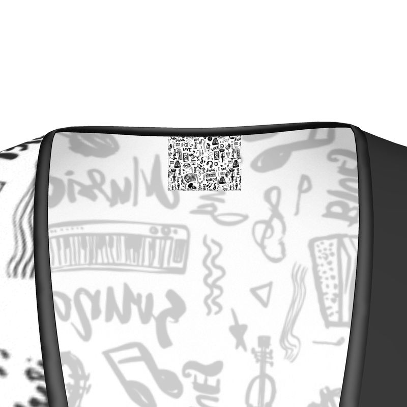 Tea Dress "Music Doodles Pattern" ๐ถ๐ธ๐ท