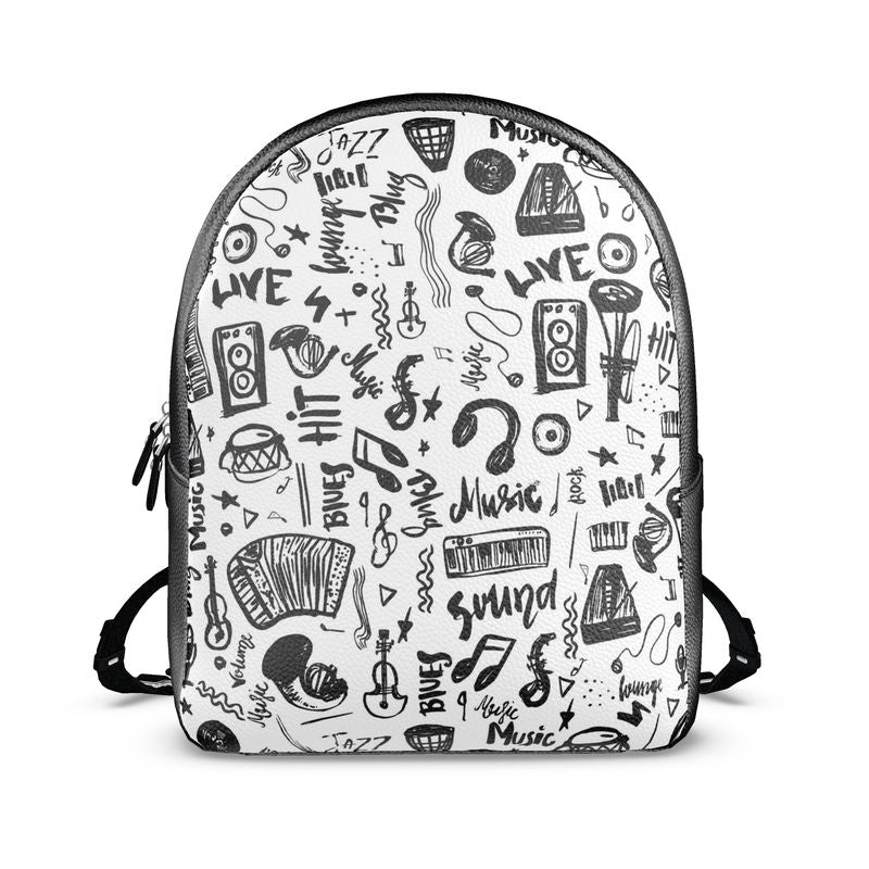 Colville Leather Backpack "Music Doodles Pattern" 🎶🎸🎷