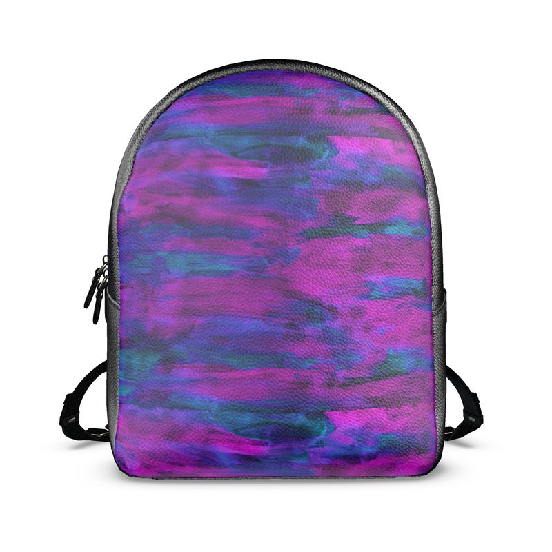 Colville Leather Backpack Purple Art