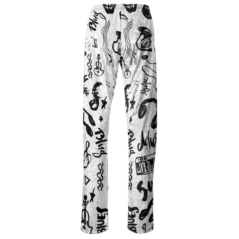 Trousers "Music Doodles Pattern" 🎶🎸🎷