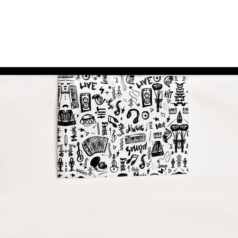 "Music Doodles Pattern" 🎶🎸🎷Wrap Dress.