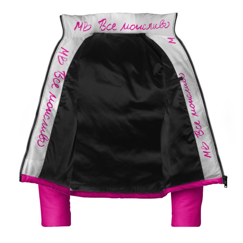 Fuchsia Puffer Jacket.