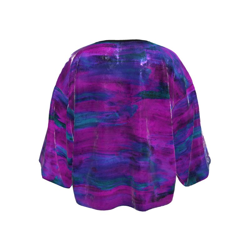Purple Art, Kimono Jacket.