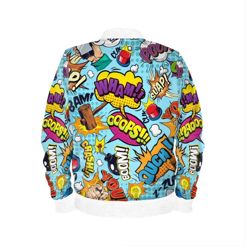 Blue Pop Art, Bomber Jacket
