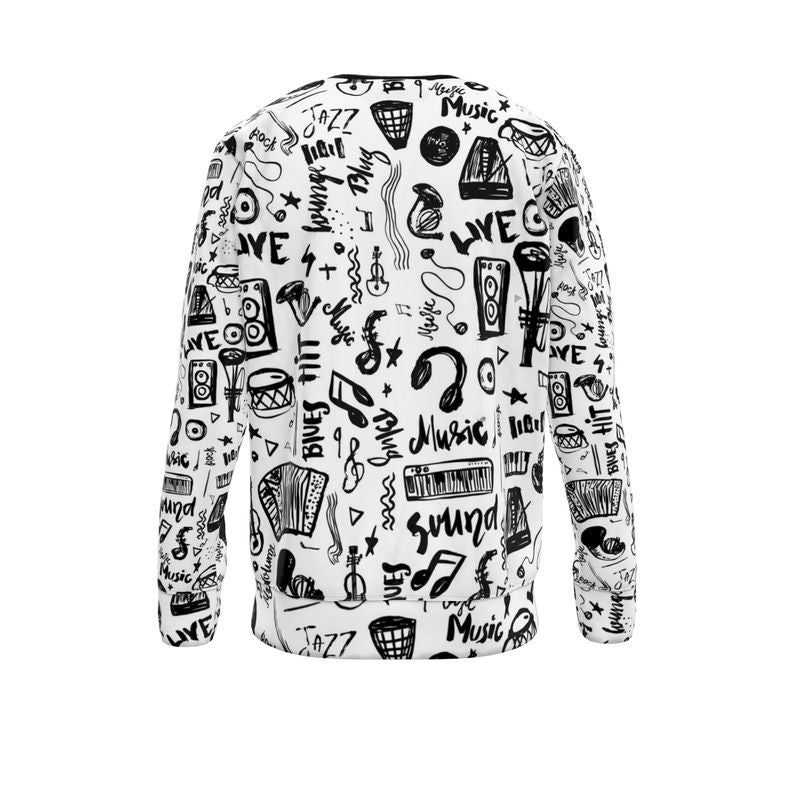 Sweatshirt Black & White Music Logo