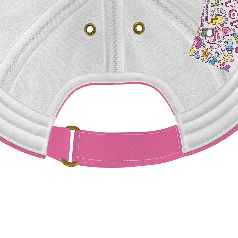 Baseball Cap Pink Music Logo