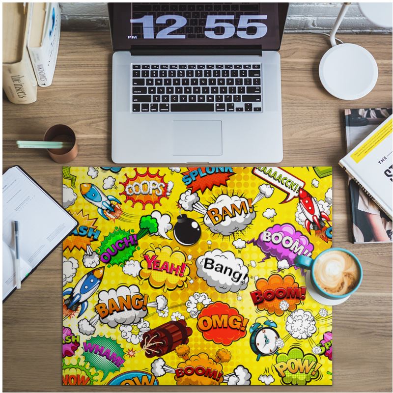 Desk Pad Yellow Pop Art