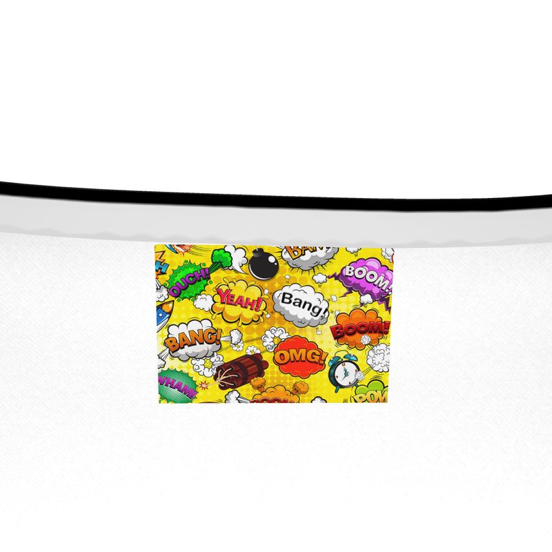 Ladies Scoop Neck T-Shirt Yellow Pop Art