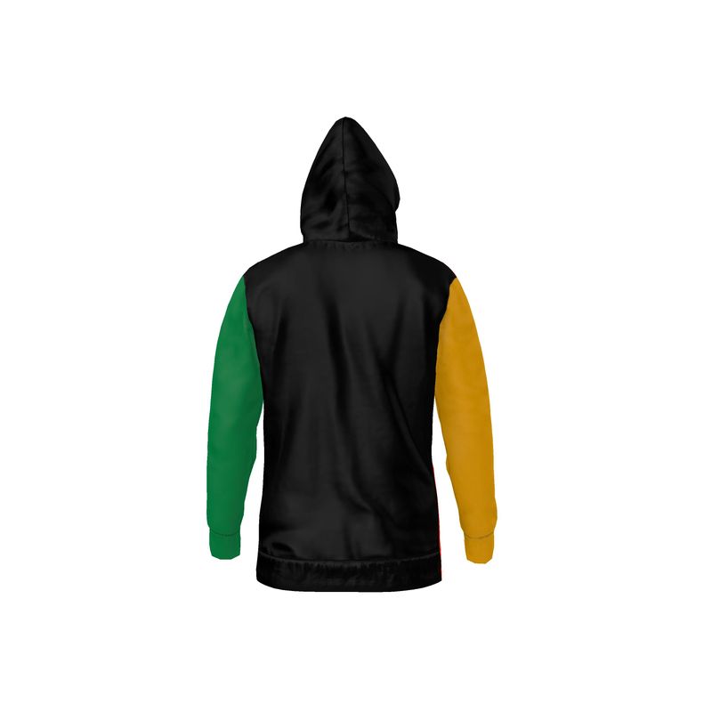 Scarlet Red, Classic Color Block Hoodie.