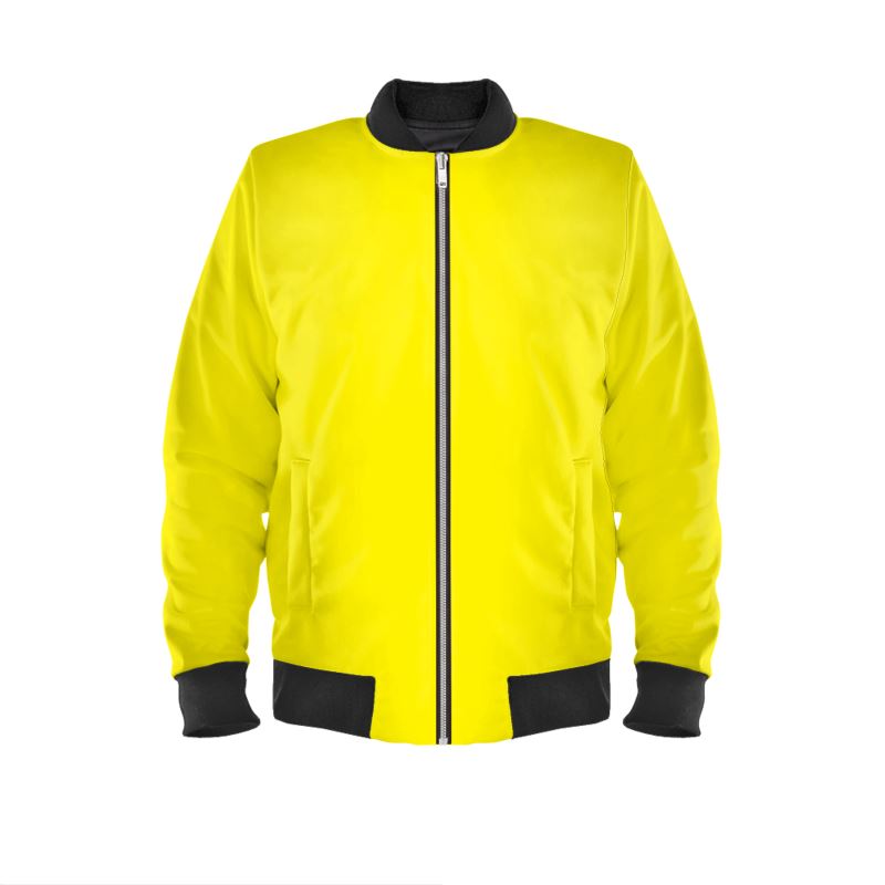 Bright yellow 2025 bomber jacket