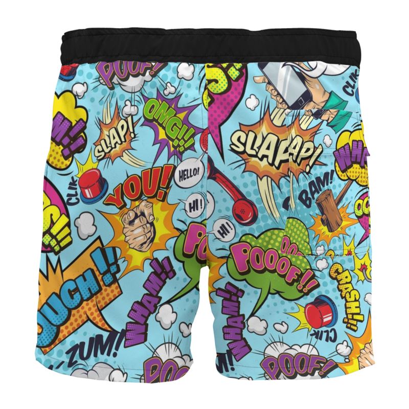 Blue Pop Art, Board Shorts.