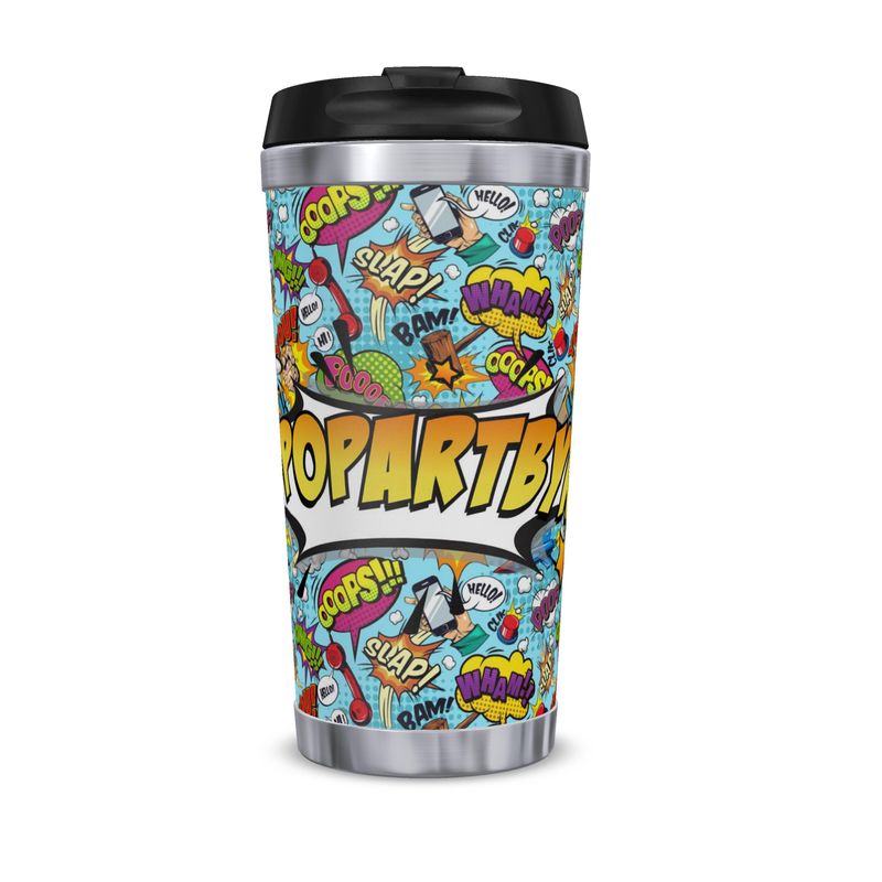 Blue Pop Art, Travel Mug.