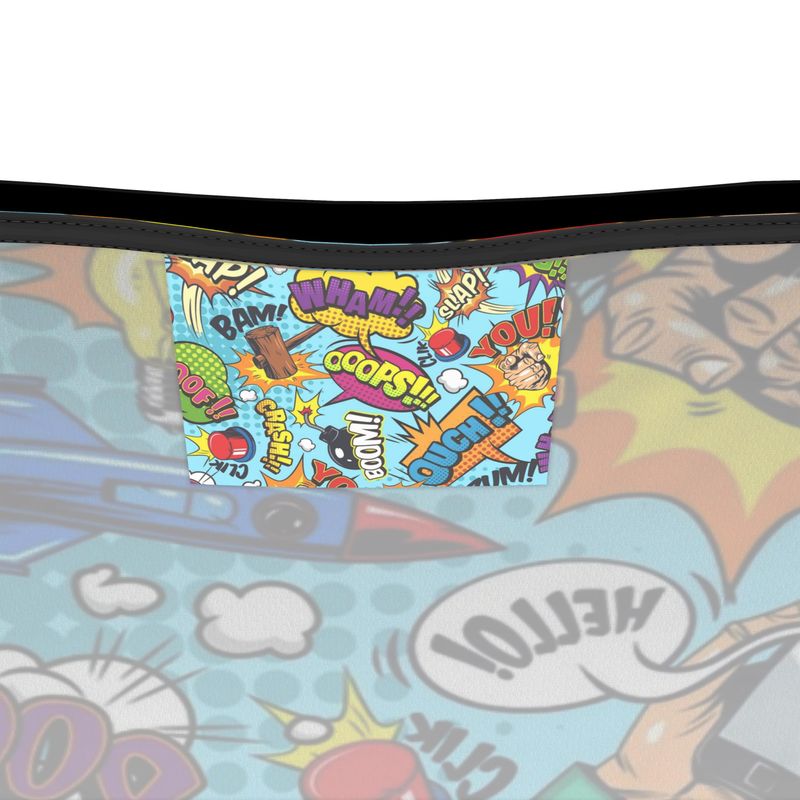 Blue Pop Art, Cut And Sew Vest.