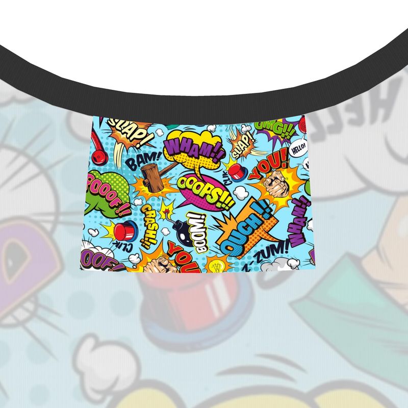 Blue Pop Art, Ladies Vest Top.