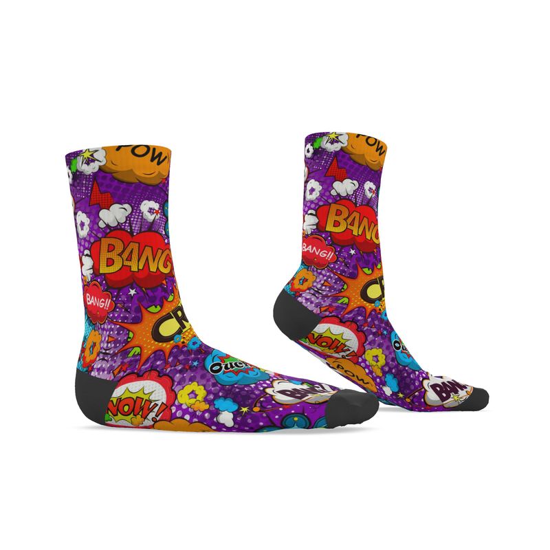 Purple Pop Art, Socks.
