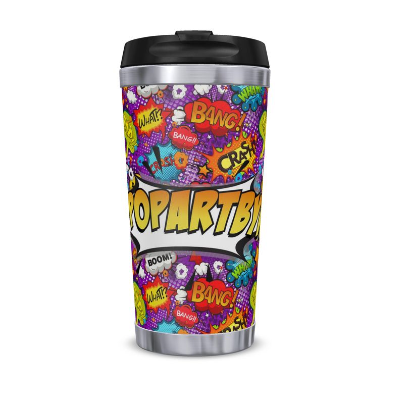 Purple Pop Art, Travel Mug.