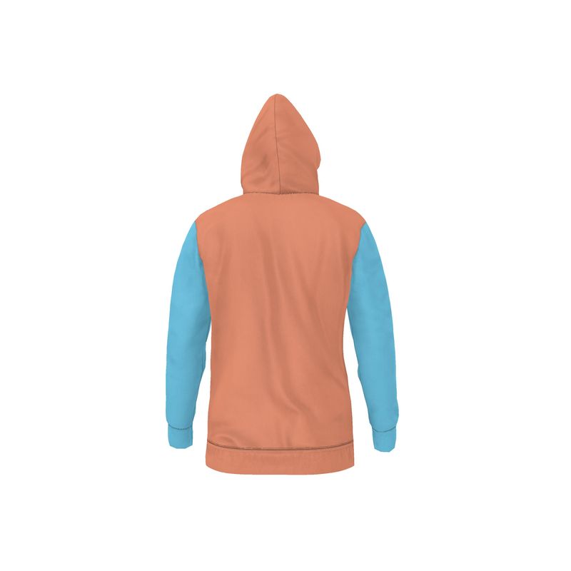 Apricot & Light Blue Hoodie.