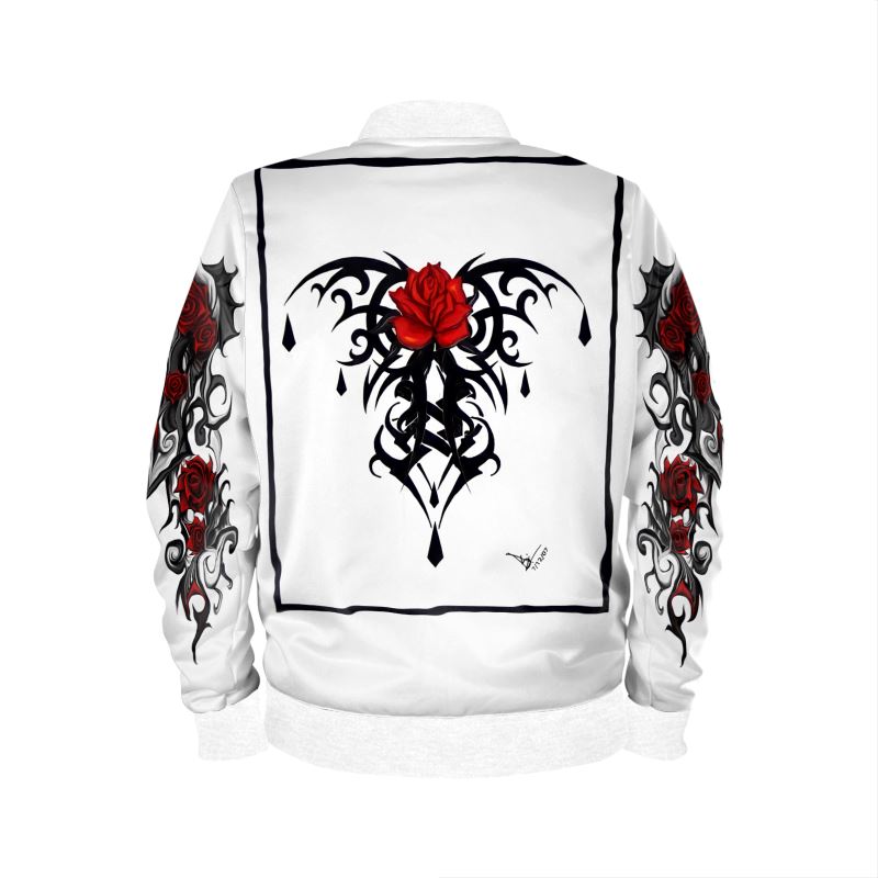 Tattoo Red Rose Bomber Jacket.