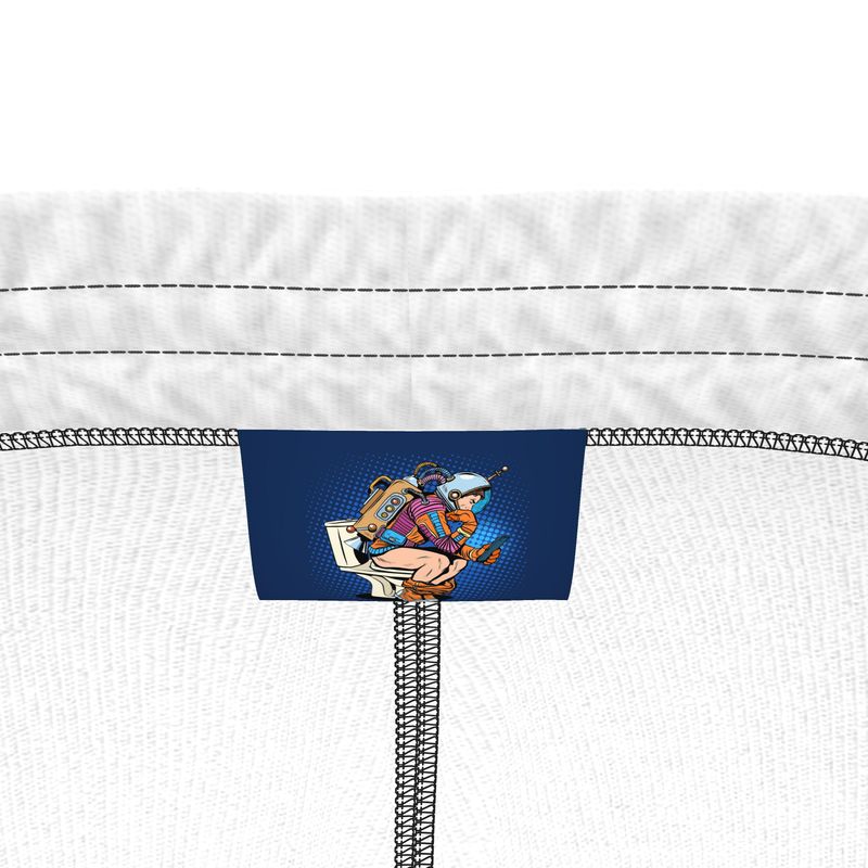 white striped Tracksuit Trousers "Space Odyssey: The Final Restroom"