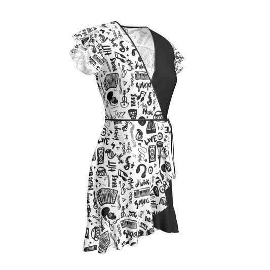 Tea Dress "Music Doodles Pattern" ๐ถ๐ธ๐ท