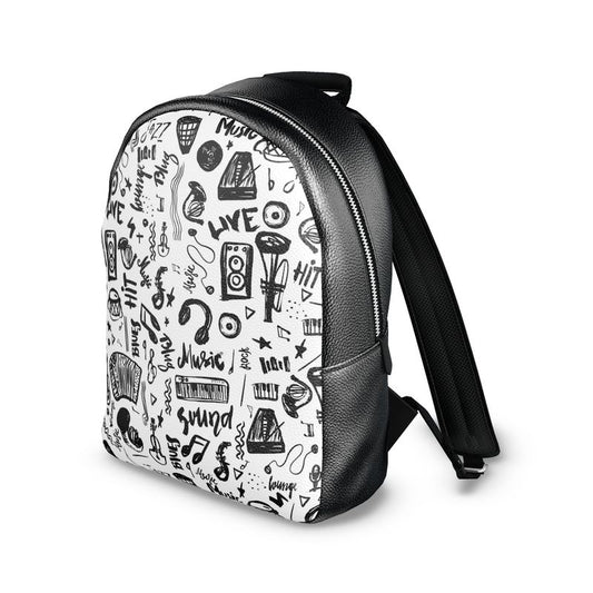 Colville Leather Backpack "Music Doodles Pattern" 🎶🎸🎷