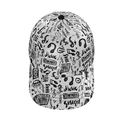 Baseball Cap "Music Doodles Pattern" ๐ถ๐ธ๐ท