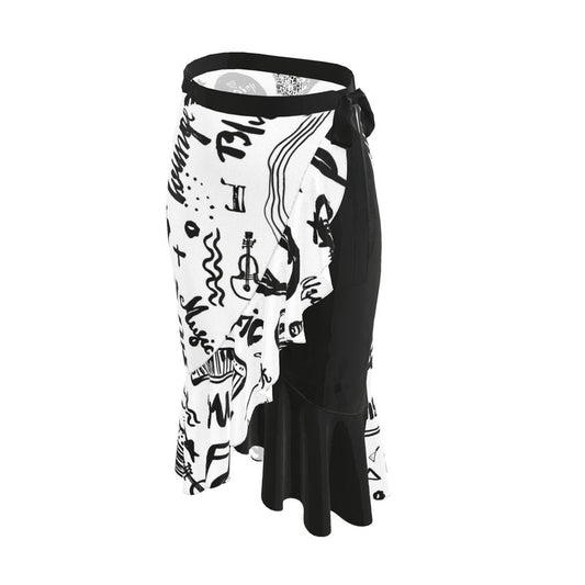 "Music Doodles Pattern" ๐ถ๐ธ๐ท Flounce Skirt.