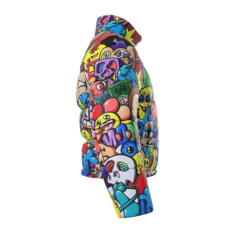 Vexx_Art, Puffer Jacket. Black Inside Collar.
