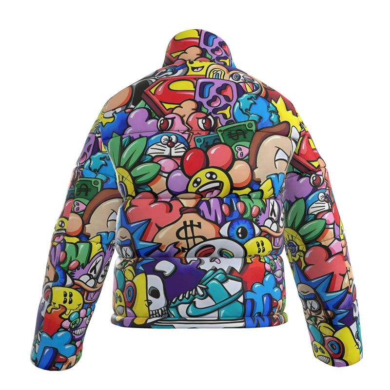 Vexx_Art, Puffer Jacket. Black Inside Collar.