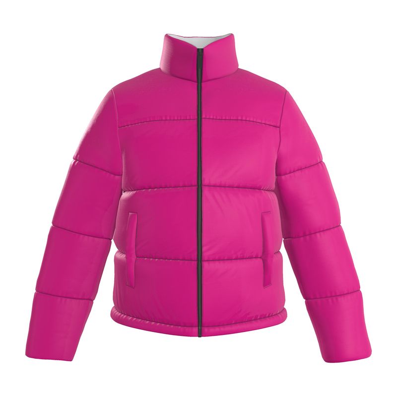 Fuchsia Puffer Jacket.