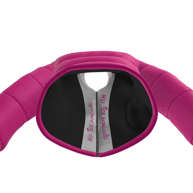 Fuchsia Puffer Jacket.