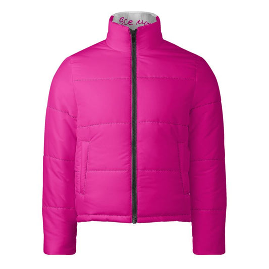 Fuchsia Puffer Jacket.