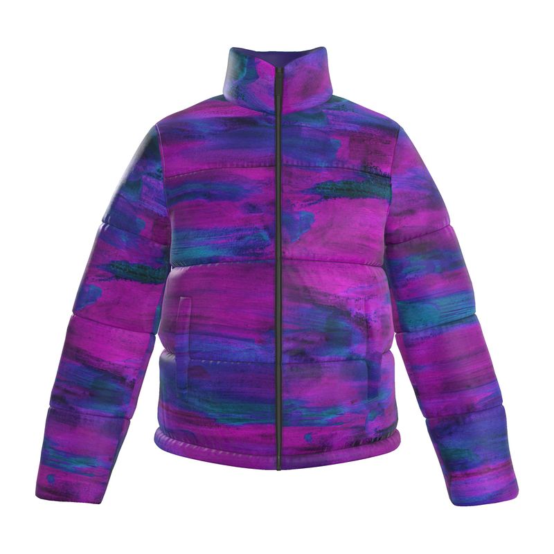Purple Art, Puffer Jacket.