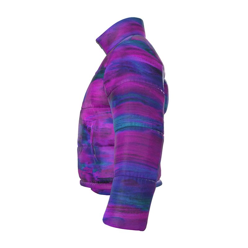 Purple Art, Puffer Jacket.