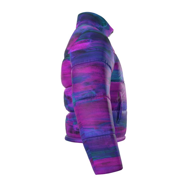 Purple Art, Puffer Jacket.