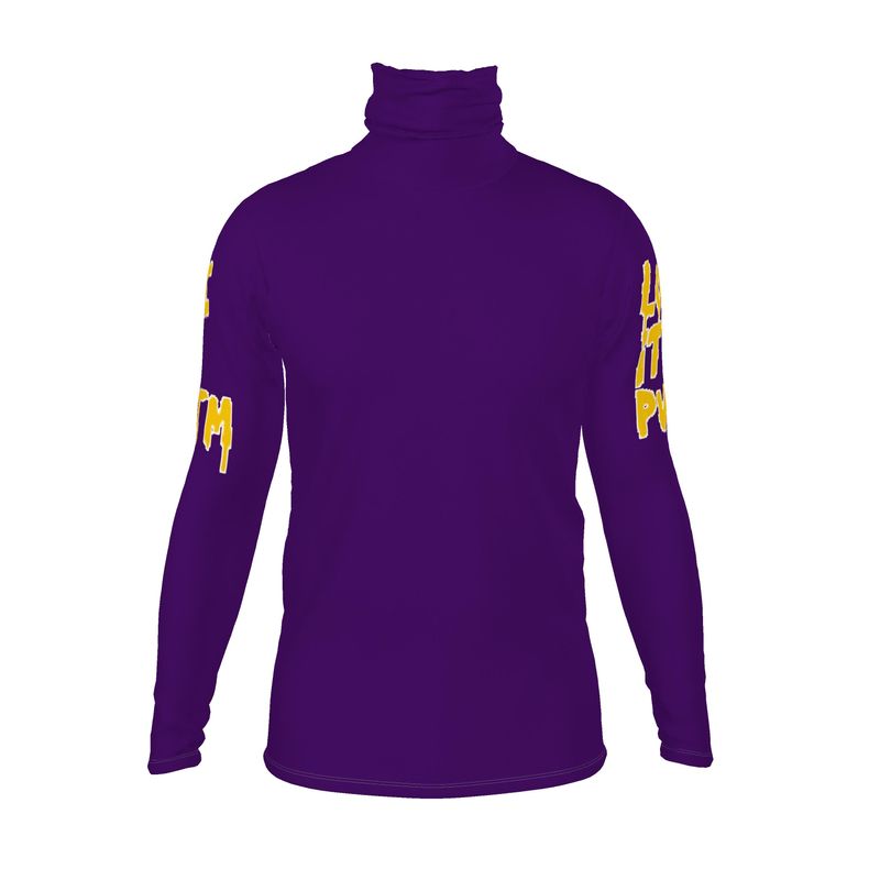 Royal Purple slim fit roll neck.