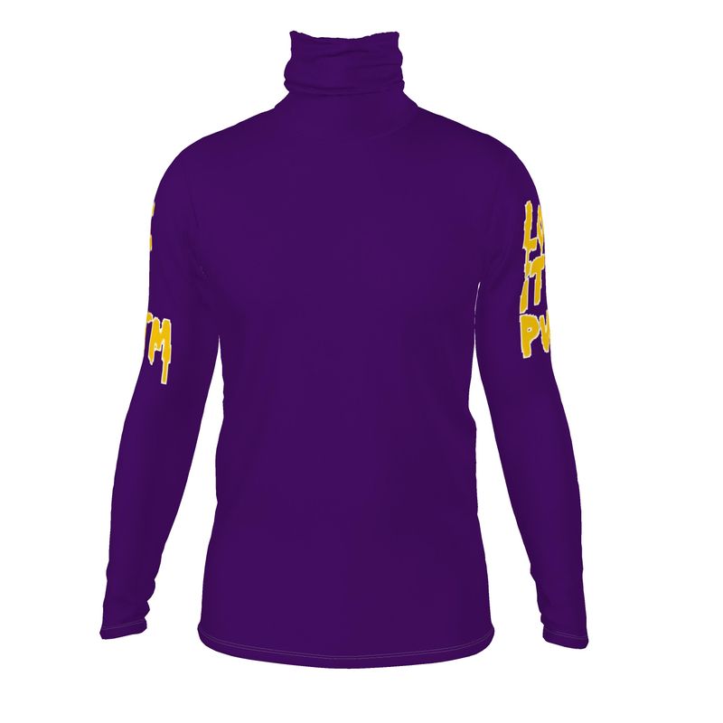 Royal Purple slim fit roll neck.