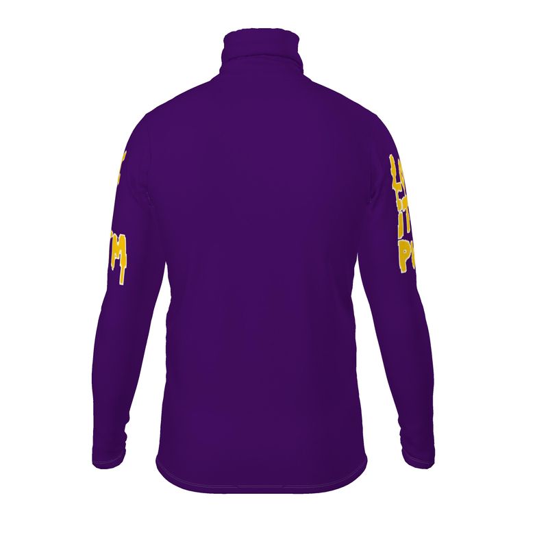 Royal Purple slim fit roll neck.