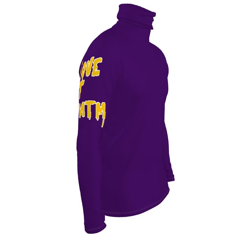 Royal Purple slim fit roll neck.