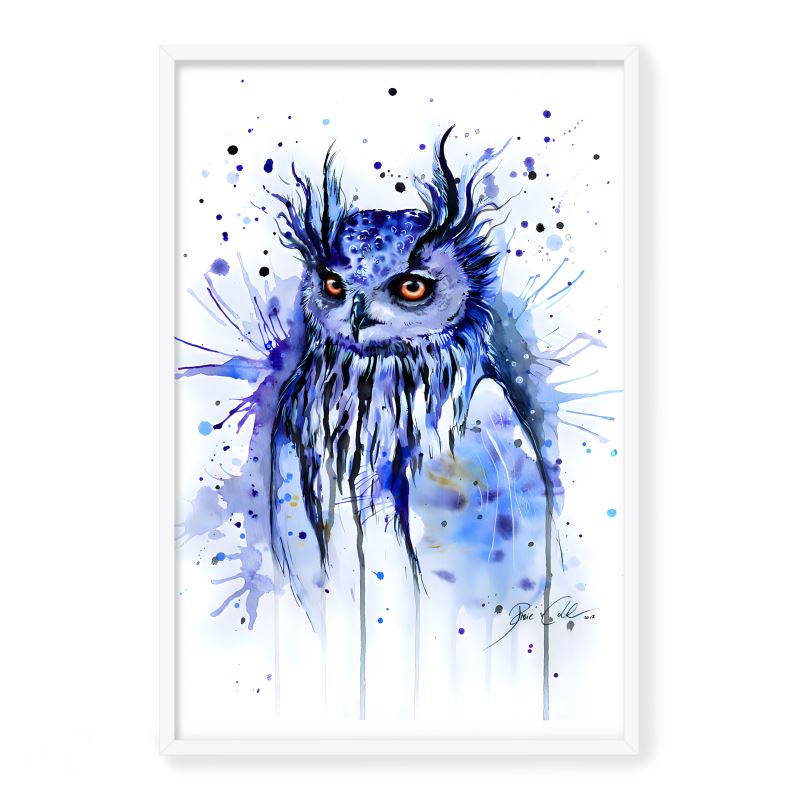Owl Artistry Nocturnal Illustrations Resolution Box Frame Art Prints🦉