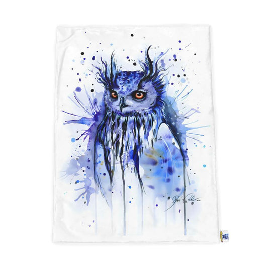 Owl Artistry Nocturnal Illustrations Resolution Blue Throw 🦉