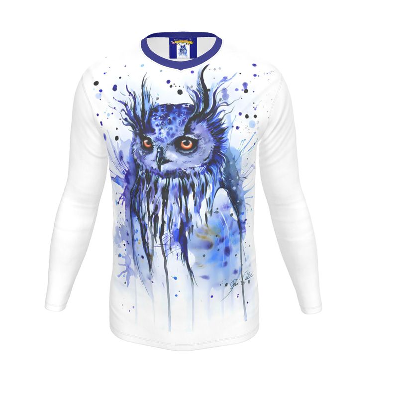 Owl Artistry Resolution Blue V-Neck T-Shirt 🦉