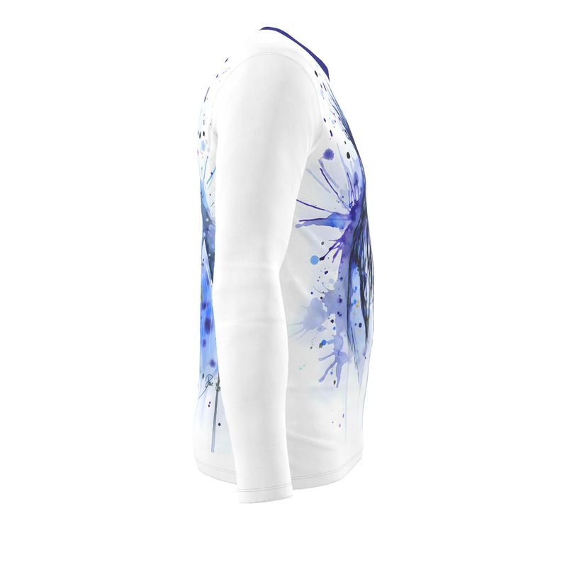 Owl Artistry Resolution Blue V-Neck T-Shirt 🦉