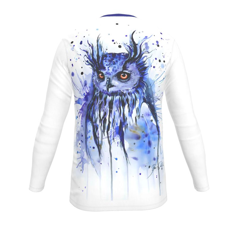 Owl Artistry Resolution Blue V-Neck T-Shirt 🦉
