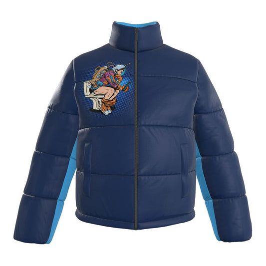 Space Odyssey: The Final Restroom Puffer Jacket Size XL