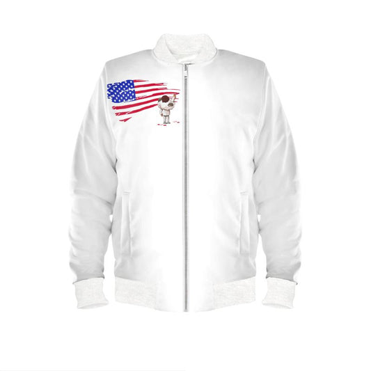 White American flag Unisex Bomber Jacket