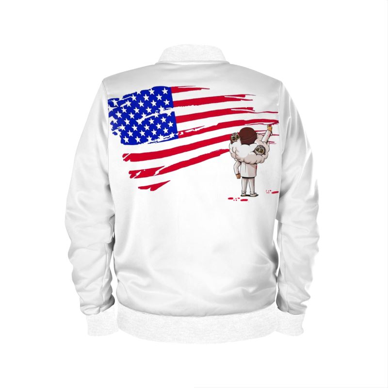 White American flag Unisex Bomber Jacket