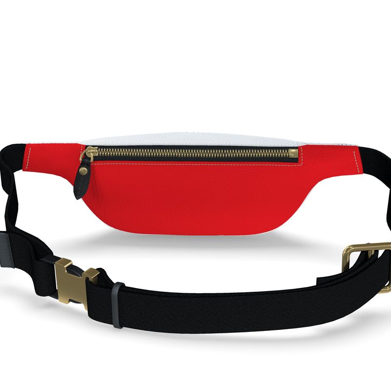 Fanny Pack White & Red