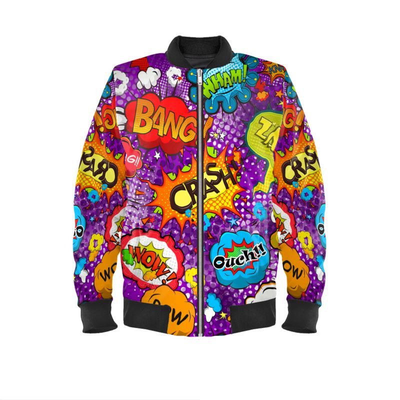 POP ART Purple Bomber Jacket